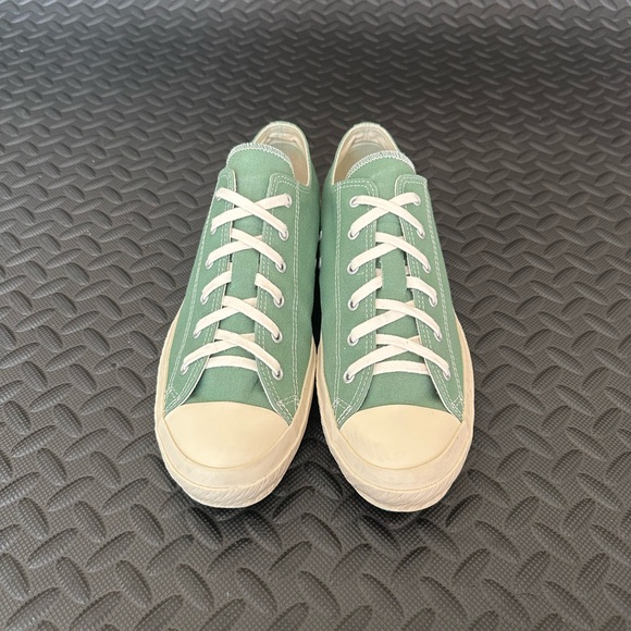 Shoes Like Pottery Low GREEN Cotton canvas sz US 8 Unisex Made n Japan Excellent - Picture 3 of 6